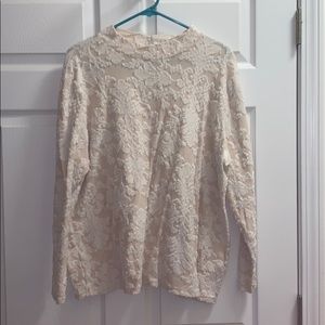 Loft plus textured long sleeve top
